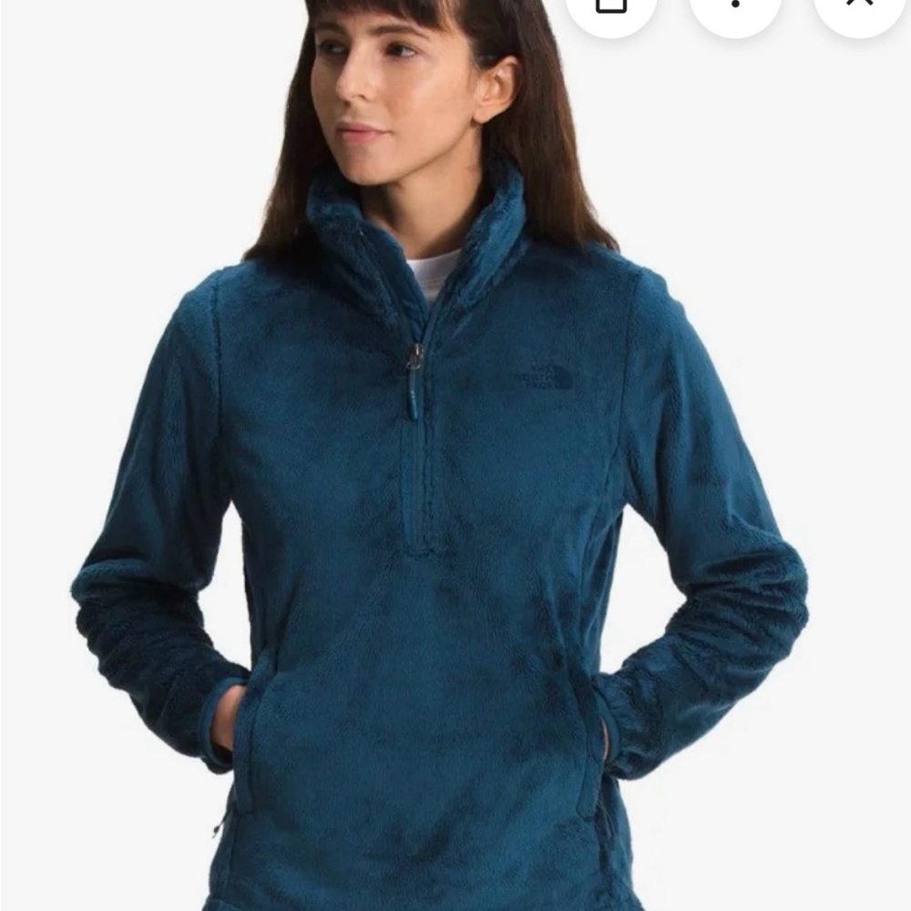 The North Face Osito Plush Quarter-Zip Fleece in Monterey Blue XL NWT